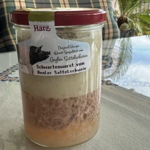 Bio Schwartenwurst<br> vom <br> Angler Sattelschwein